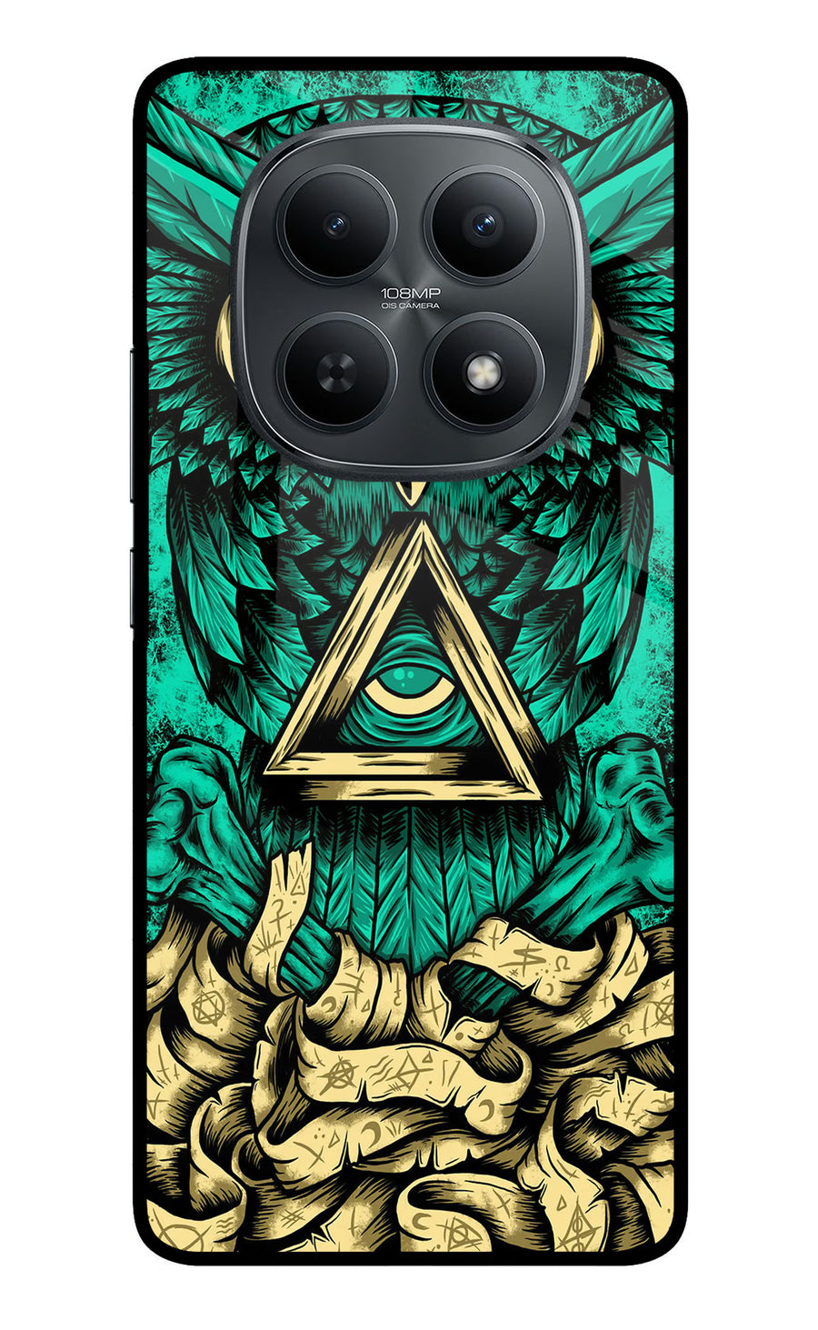 Green Owl Redmi Note 15 5G Back Cover, Metal case