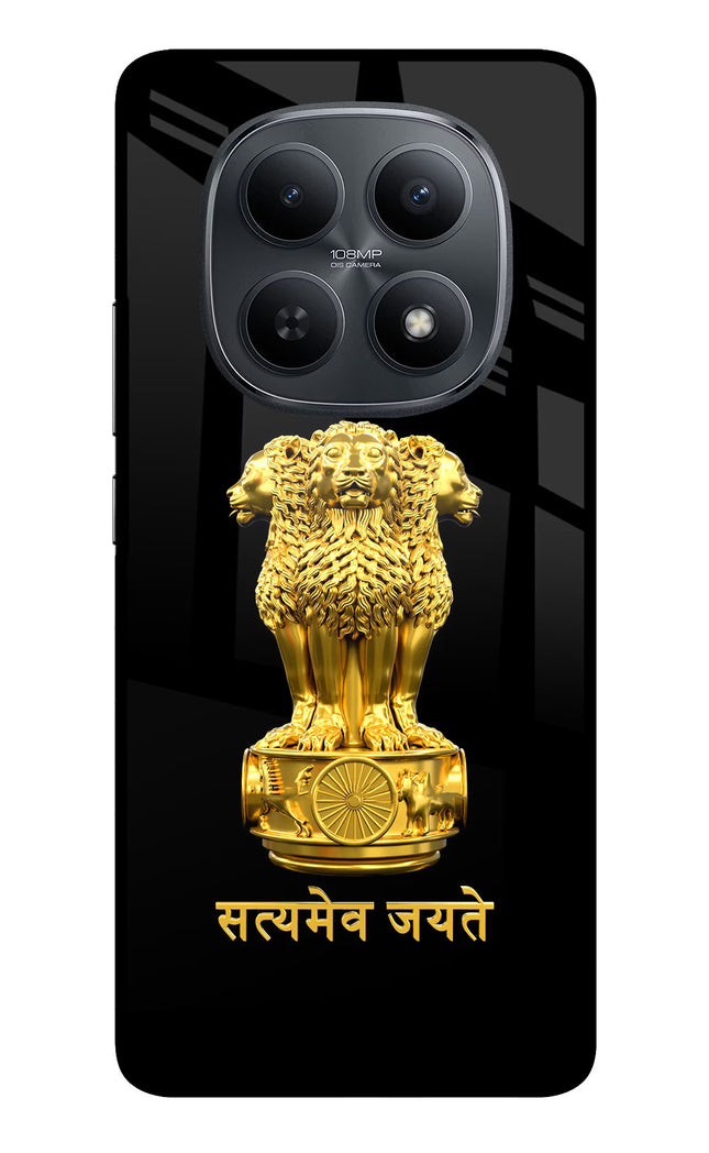Satyamev Jayate Golden Redmi Note 15 5G Metal Case Back Cover by Casekaro