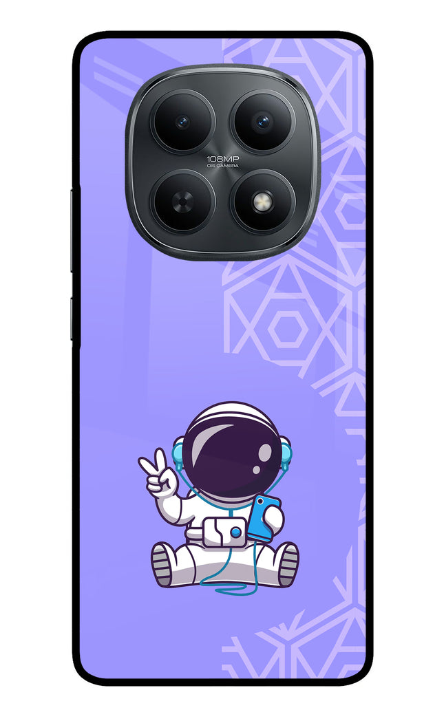 Cute Astronaut Chilling Redmi Note 15 5G Metal Case Back Cover by Casekaro