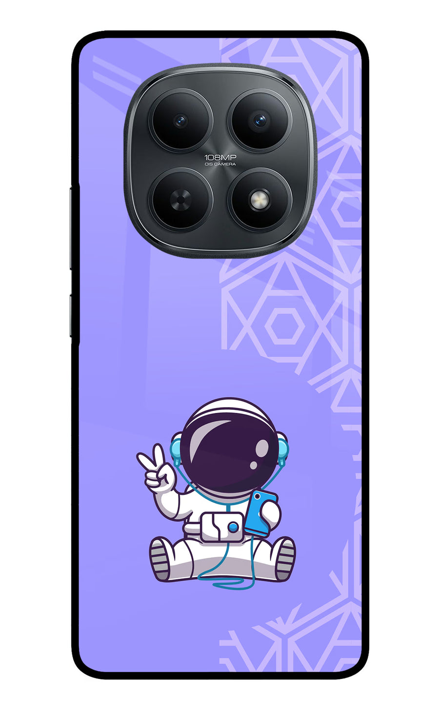 Cute Astronaut Chilling Redmi Note 15 5G Back Cover, Metal case