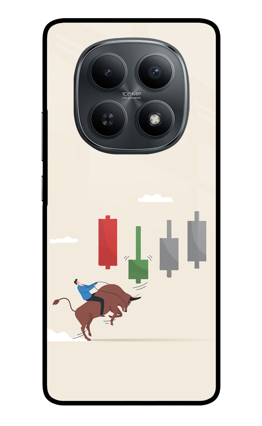 Bull Trading Momentum Redmi Note 15 5G Back Cover, Metal case