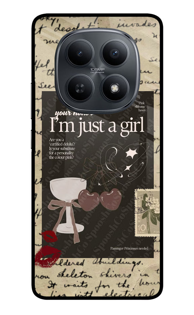 I am just a girl Redmi Note 15 5G Metal Case Back Cover by Casekaro