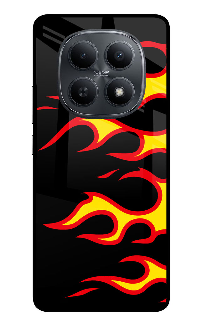 Side Sweep Flames Redmi Note 15 5G Metal Case Back Cover by Casekaro