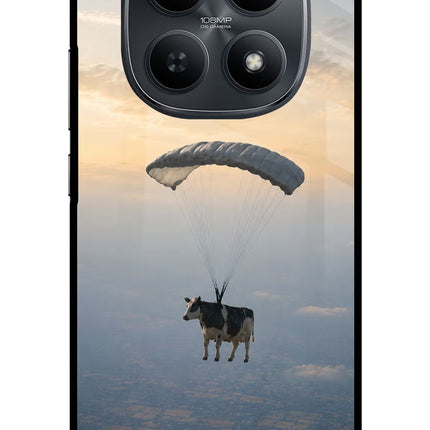 Skydiving Cow Redmi Note 15 5G Metal Case Back Cover by Casekaro