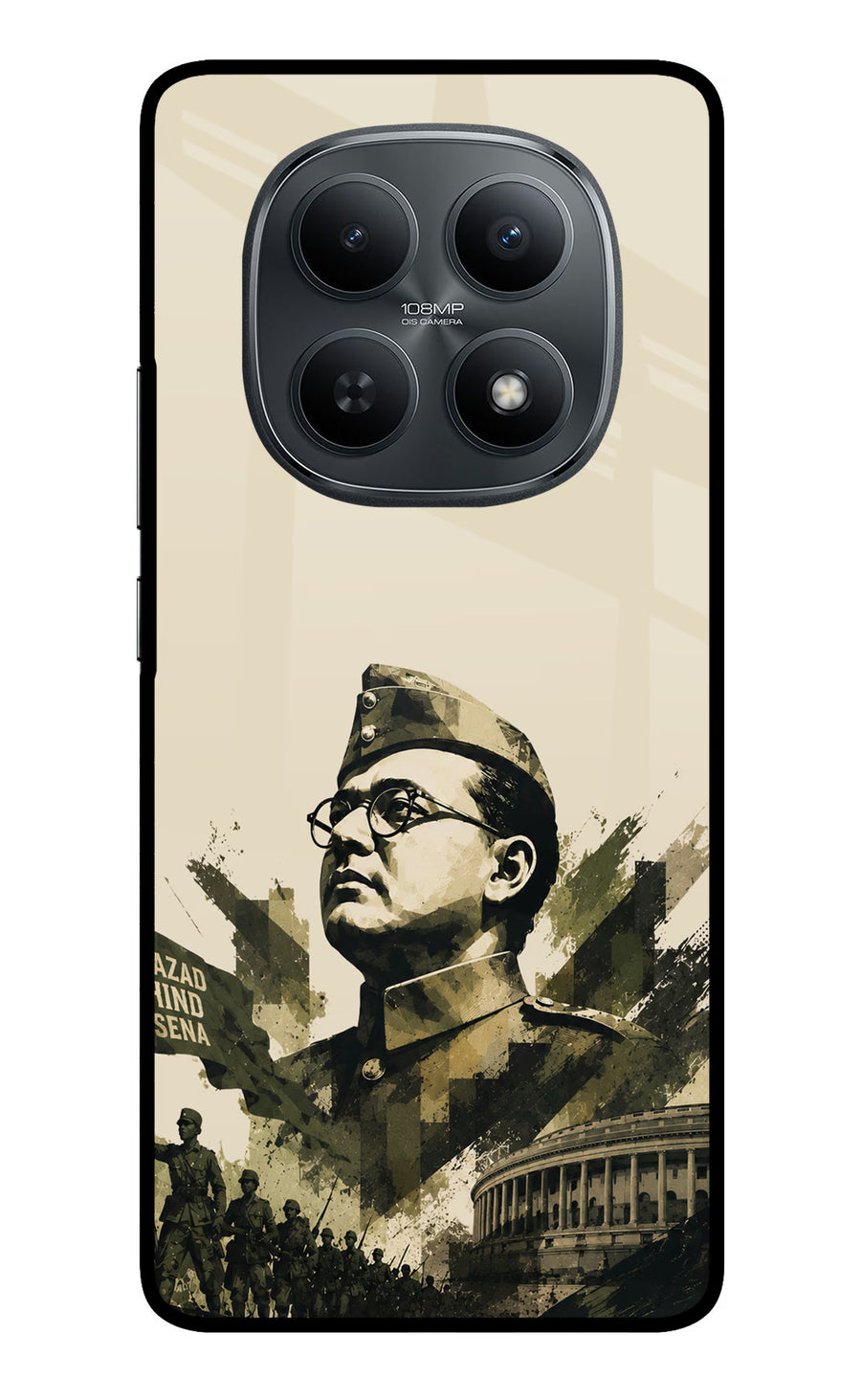 Netaji Rising Redmi Note 15 5G Back Cover, Metal case