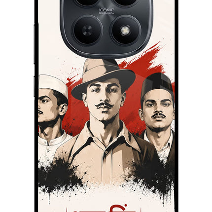 Bhagat Singh Trio Redmi Note 15 5G Metal Case Back Cover by Casekaro