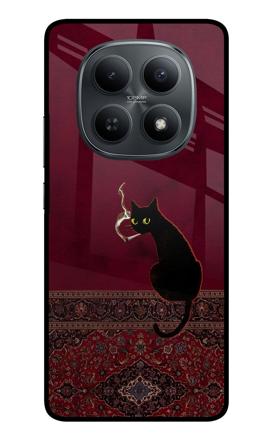 Midnight Cat Redmi Note 15 5G Back Cover, Metal case