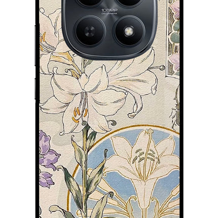 White Lily Redmi Note 15 5G Metal Case Back Cover by Casekaro