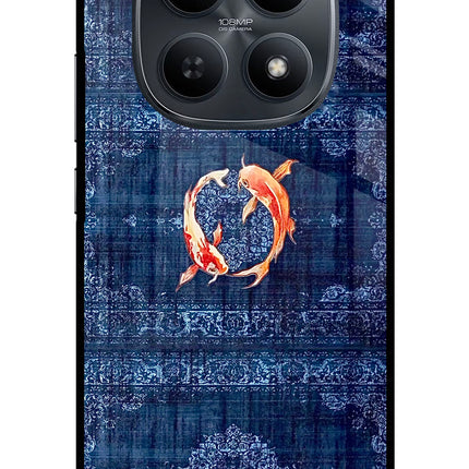Koi Blue Redmi Note 15 5G Metal Case Back Cover by Casekaro