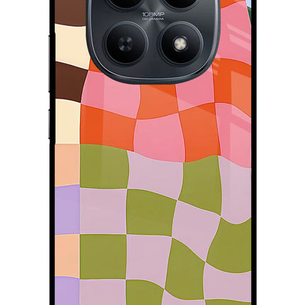 Wavy Grid Redmi Note 15 5G Metal Case Back Cover by Casekaro