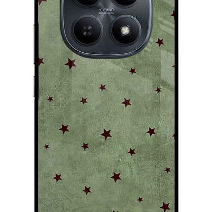 Green Stars Redmi Note 15 5G Metal Case Back Cover by Casekaro