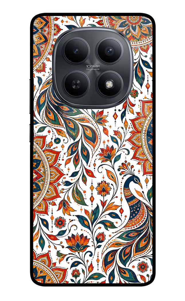 White Mayura Redmi Note 15 5G Metal Case Back Cover by Casekaro