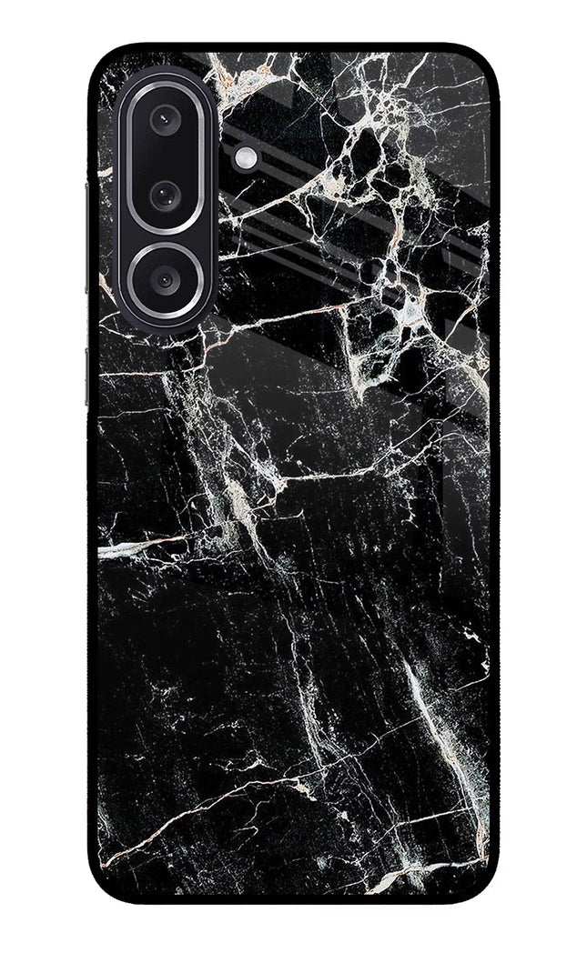 Black Marble Texture Samsung M36 5G Metal Case Back Cover by Casekaro