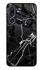 Black Marble Pattern Samsung M36 5G Metal Case Back Cover by Casekaro