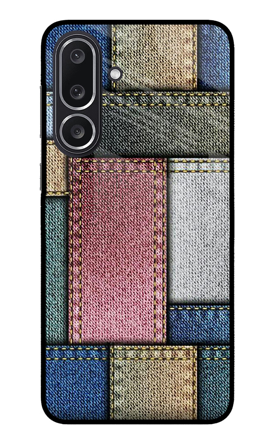 Multicolor Jeans Samsung M36 5G Back Cover, Metal case