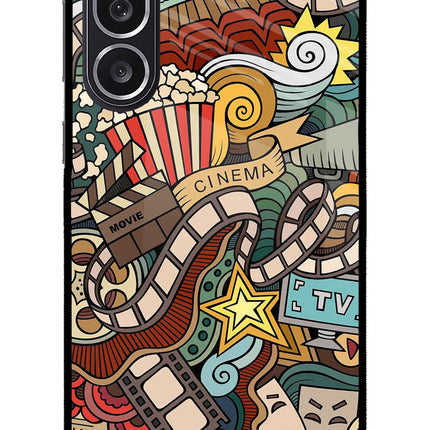 Cinema Abstract Samsung M36 5G Metal Case Back Cover by Casekaro