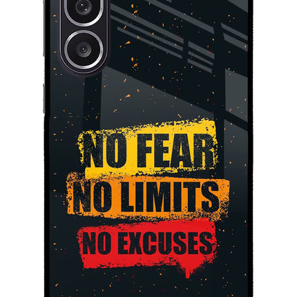 No Fear No Limits No Excuse Samsung M36 5G Metal Case Back Cover by Casekaro