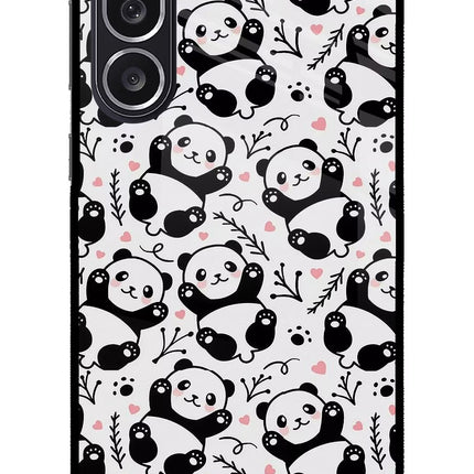 Cute Panda Samsung M36 5G Metal Case Back Cover by Casekaro