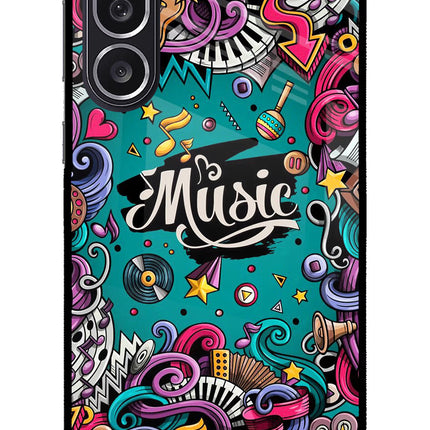 Music Graffiti Samsung M36 5G Metal Case Back Cover by Casekaro