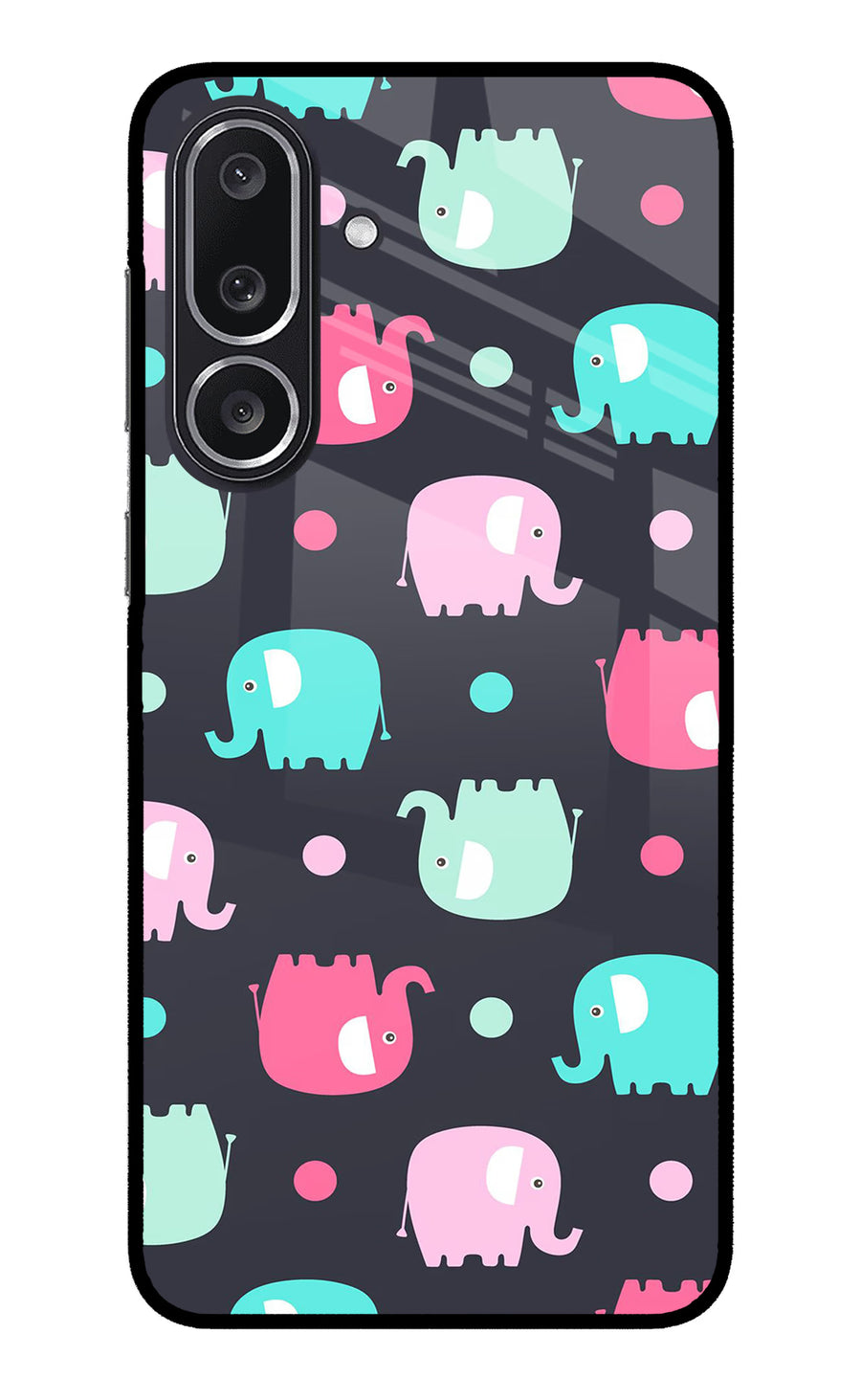 Elephants Samsung M36 5G Back Cover, Metal case