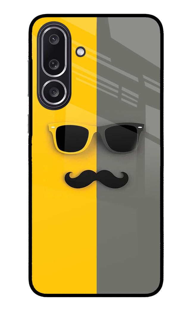 Sunglasses with Mustache Samsung M36 5G Metal Case Back Cover by Casekaro