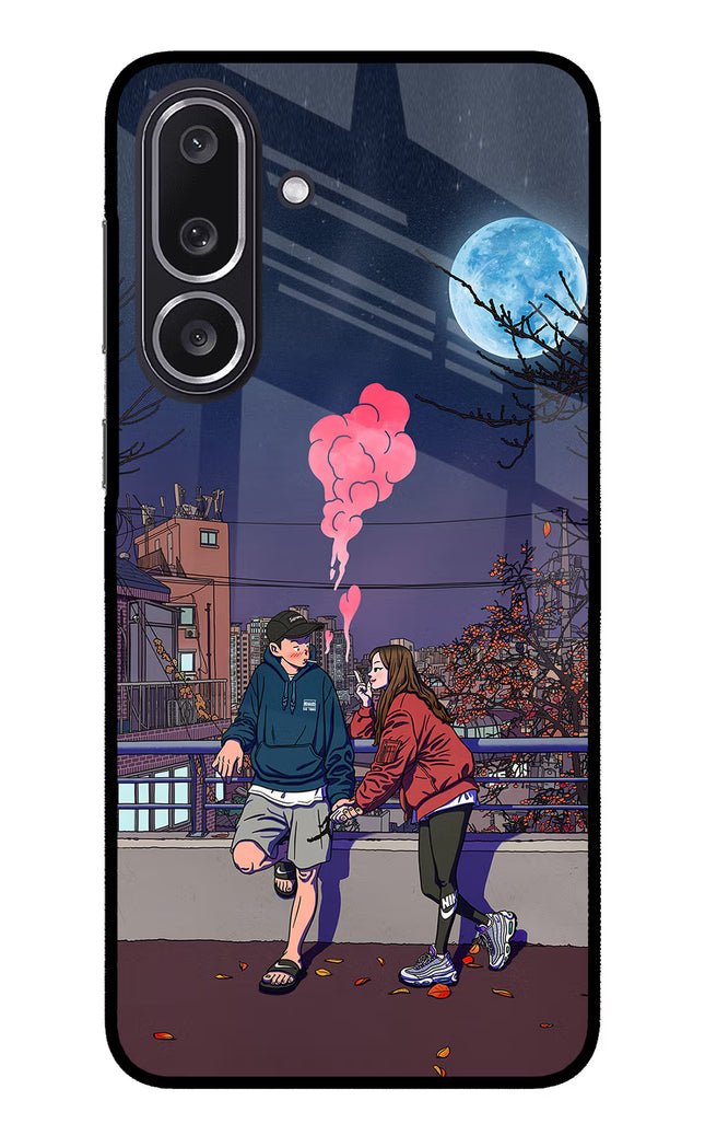 Chilling Couple Samsung M36 5G Metal Case Back Cover by Casekaro