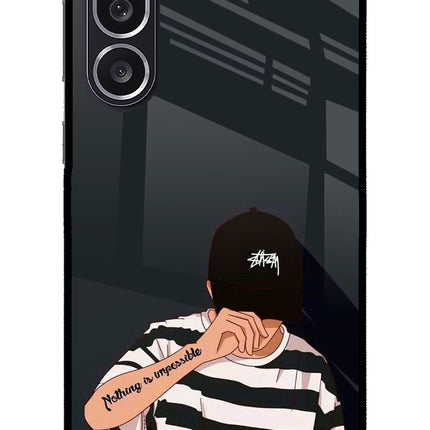 Aesthetic Boy Samsung M36 5G Metal Case Back Cover by Casekaro