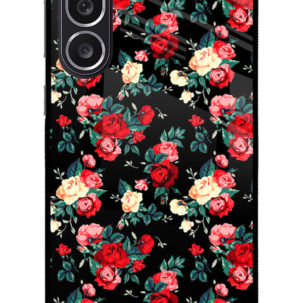 Rose Pattern Samsung M36 5G Metal Case Back Cover by Casekaro