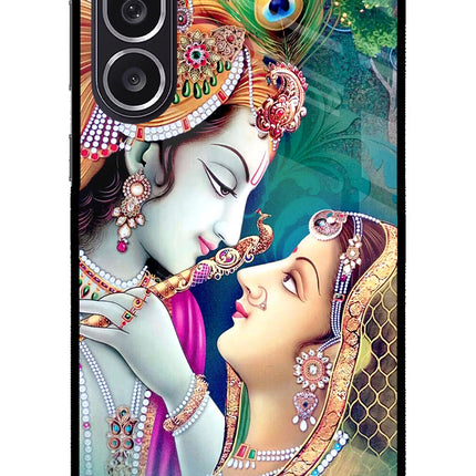 Lord Radha Krishna Samsung M36 5G Metal Case Back Cover by Casekaro