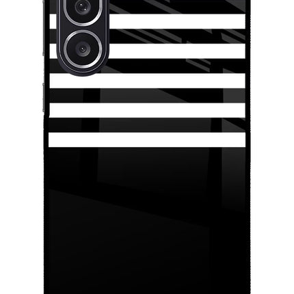 Black and White Print Samsung M36 5G Metal Case Back Cover by Casekaro