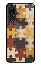 Wooden Puzzle Samsung M36 5G Metal Case Back Cover by Casekaro