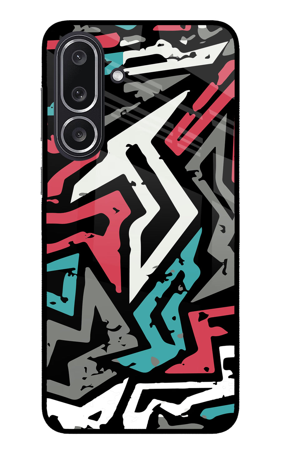 Geometric Graffiti Samsung M36 5G Back Cover, Metal case