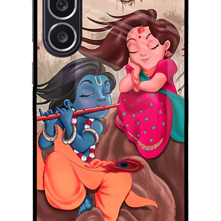 Radhe Krishna Samsung M36 5G Metal Case Back Cover by Casekaro