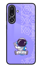 Cute Astronaut Chilling Samsung M36 5G Metal Case Back Cover by Casekaro