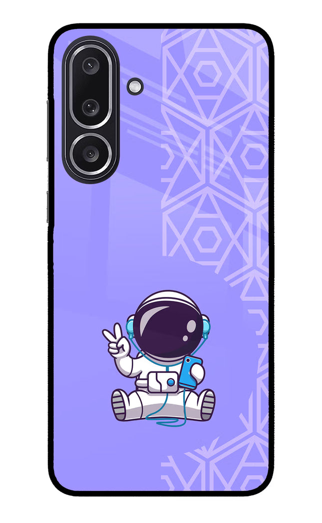 Cute Astronaut Chilling Samsung M36 5G Metal Case Back Cover by Casekaro