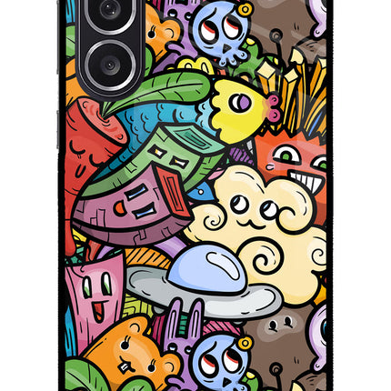 Veggie Doodle Samsung M36 5G Metal Case Back Cover by Casekaro