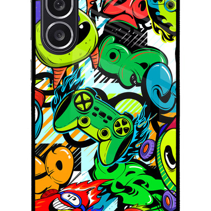 Game Doodle Samsung M36 5G Metal Case Back Cover by Casekaro