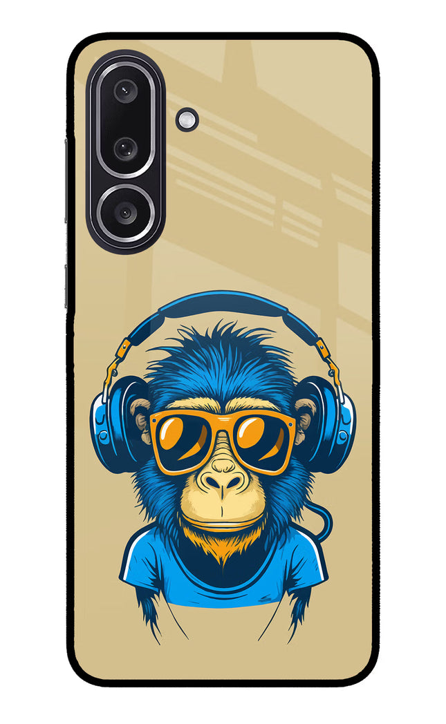 Monkey Headphone Samsung M36 5G Metal Case Back Cover by Casekaro