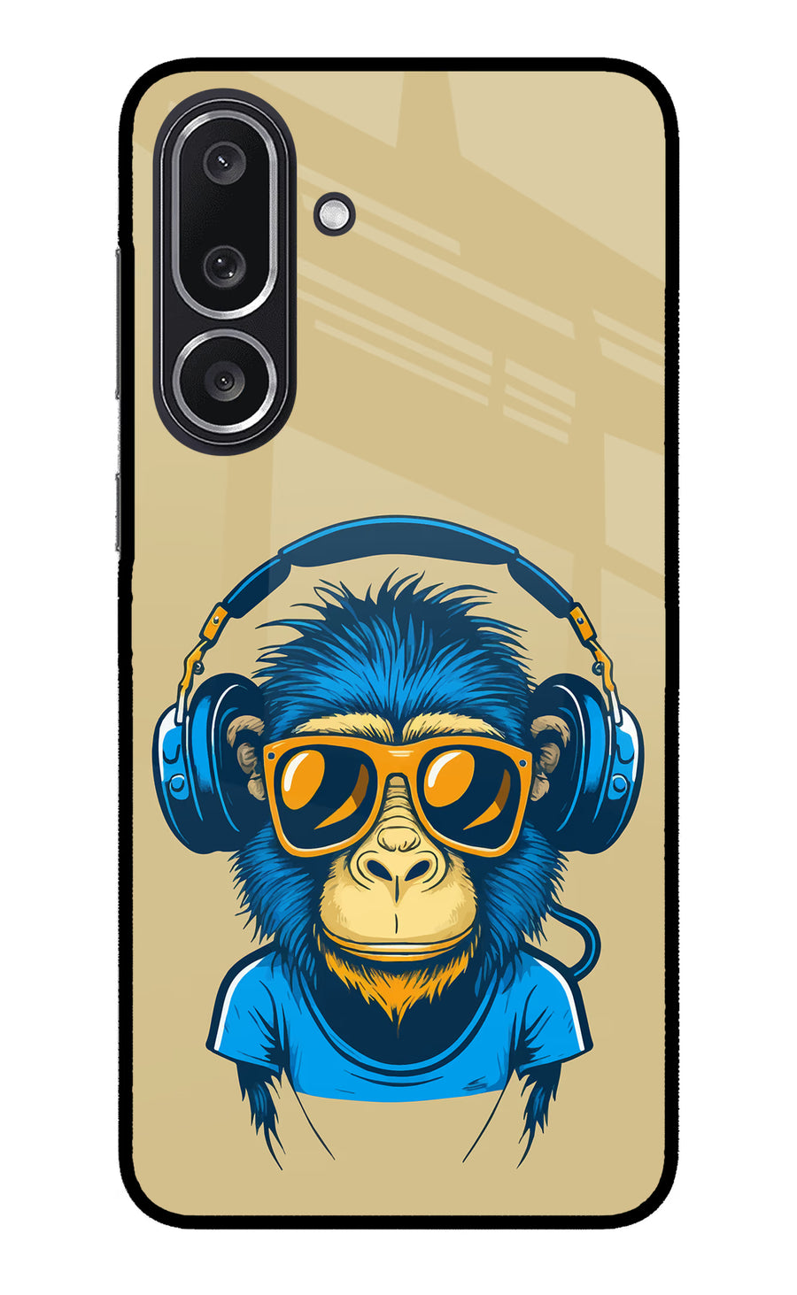 Monkey Headphone Samsung M36 5G Back Cover, Metal case