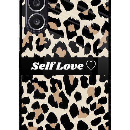 Leopard Print Self Love Samsung M36 5G Metal Case Back Cover by Casekaro