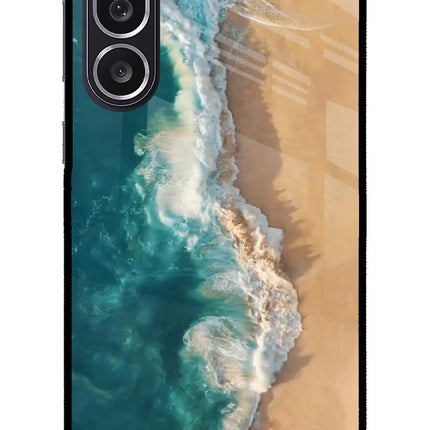 Ocean Beach Samsung M36 5G Metal Case Back Cover by Casekaro
