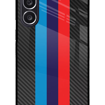 BMW Stripes Pattern Samsung M36 5G Metal Case Back Cover by Casekaro