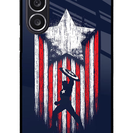 Captain America Marvel Art Samsung M36 5G Metal Case Back Cover by Casekaro