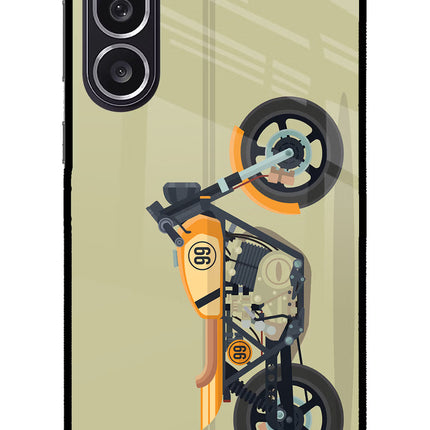 Vertical Speedster Samsung M36 5G Metal Case Back Cover by Casekaro