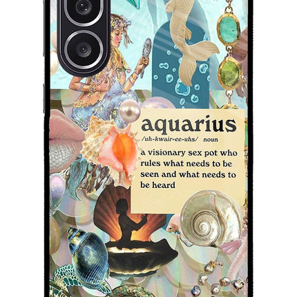 Aquarius Zodiac Samsung M36 5G Metal Case Back Cover by Casekaro