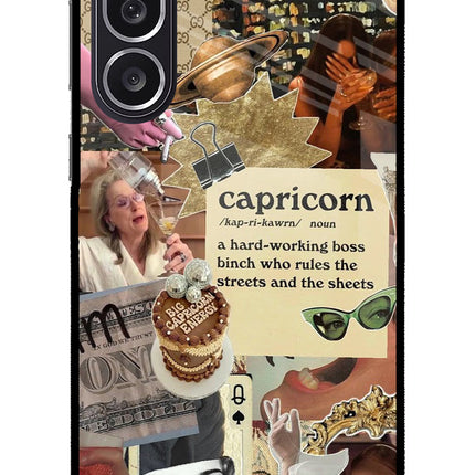 Capricorn Zodiac Samsung M36 5G Metal Case Back Cover by Casekaro