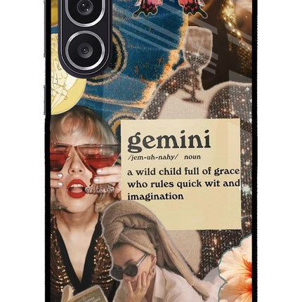 Gemini Zodiac Samsung M36 5G Metal Case Back Cover by Casekaro