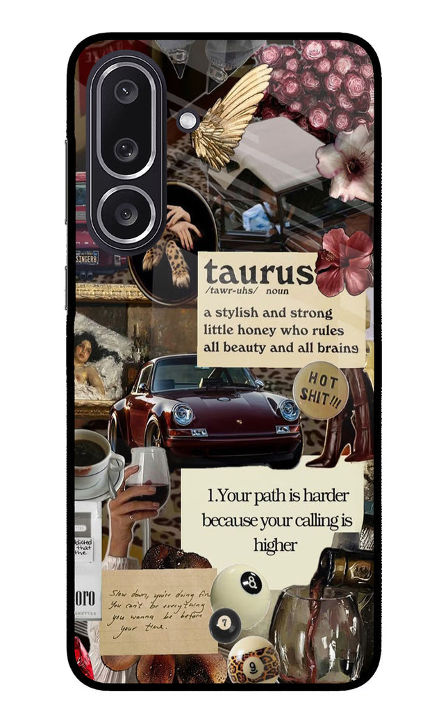Taurus Zodiac Samsung M36 5G Metal Case Back Cover by Casekaro
