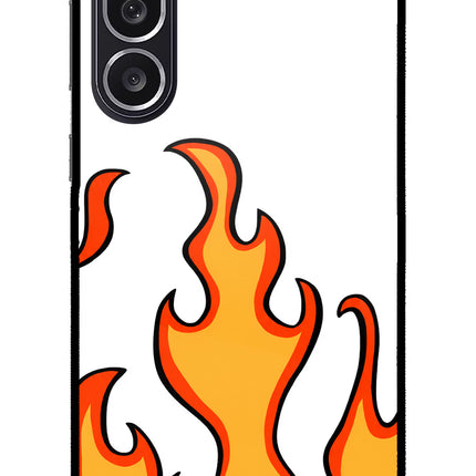 Fired Up – White Samsung M36 5G Metal Case Back Cover by Casekaro
