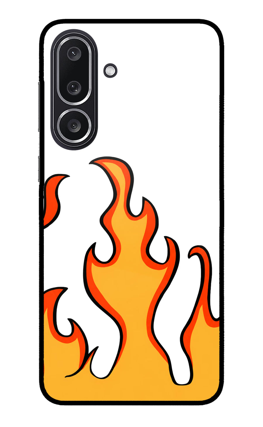 Fired Up – White Samsung M36 5G Back Cover, Metal case